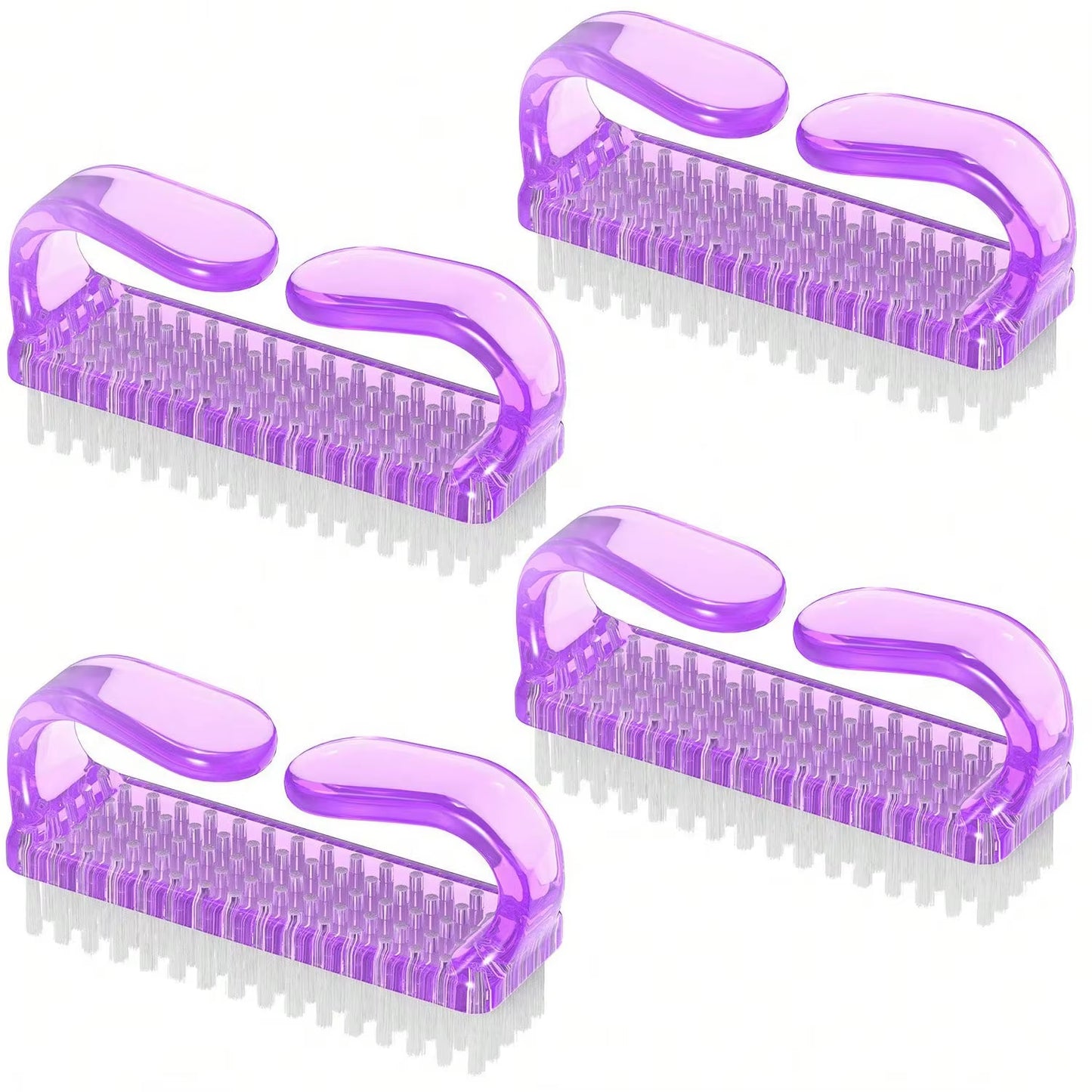 4Pcs/Set Nail Art Tools Kit with Large Nail Polish Brush, Dust Brush, Cleaning Brush and Cuticle Pusher