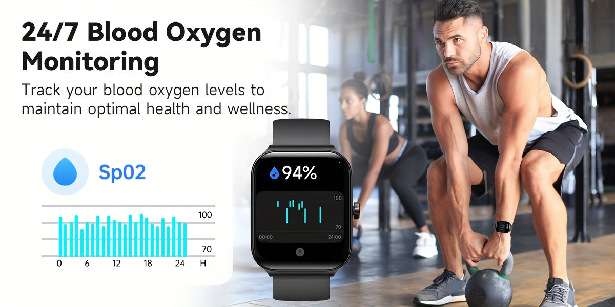 FAWEIO Smart Watch For Men Women Wireless Call, 1.95" Smartwatch With 100+ Sport Modes, Fitness Activity Tracker Pedometer, Built-in Alexa, For iPhone & Android, Perfect Gift For Family And Friends