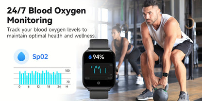 FAWEIO Smart Watch For Men Women Wireless Call, 1.95" Smartwatch With 100+ Sport Modes, Fitness Activity Tracker Pedometer, Built-in Alexa, For iPhone & Android, Perfect Gift For Family And Friends