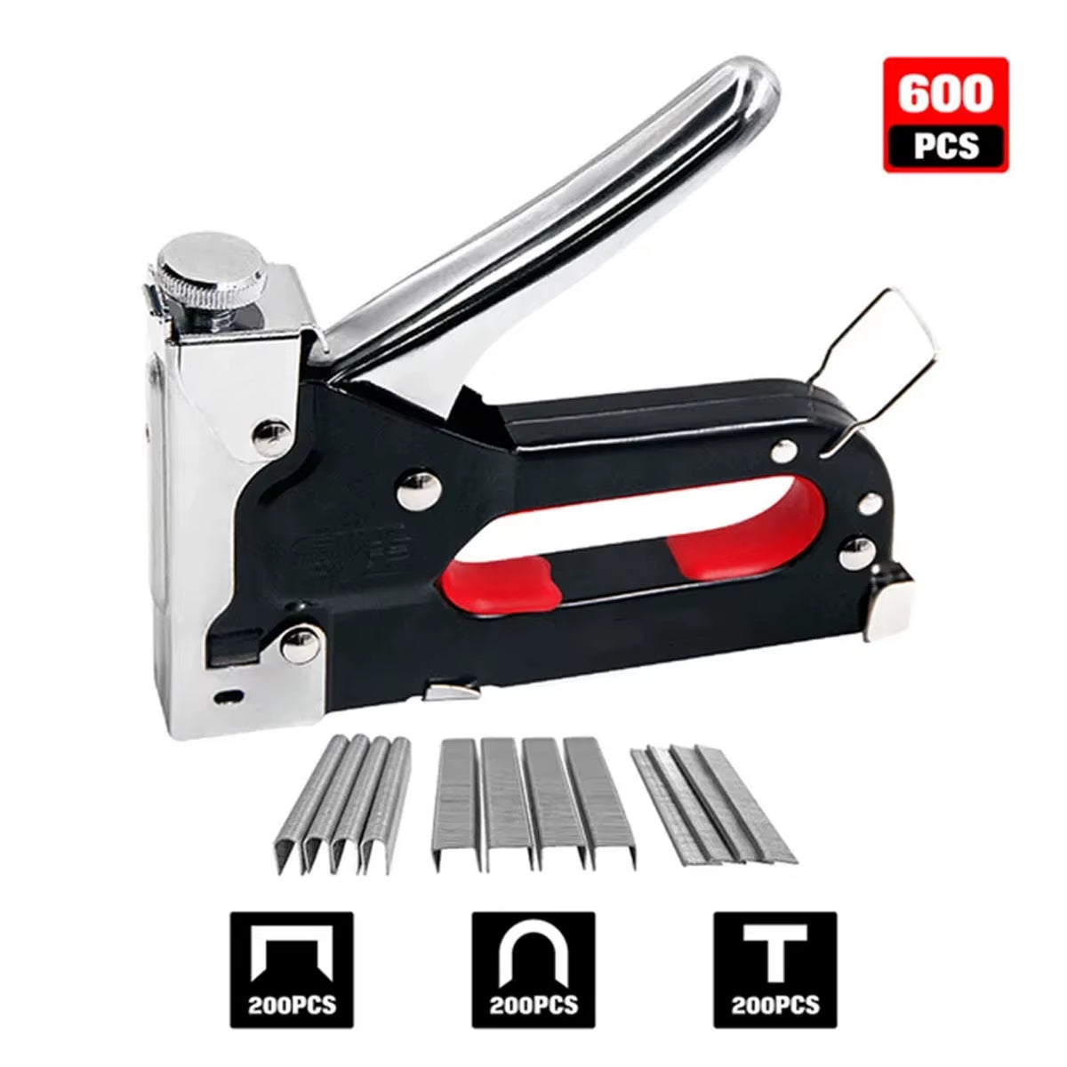 4 in 1 Nail Stapler with 4000 Staples Tool Kit Stapler for Wood Fabric Stapler Home Repair DIY Tool Kit