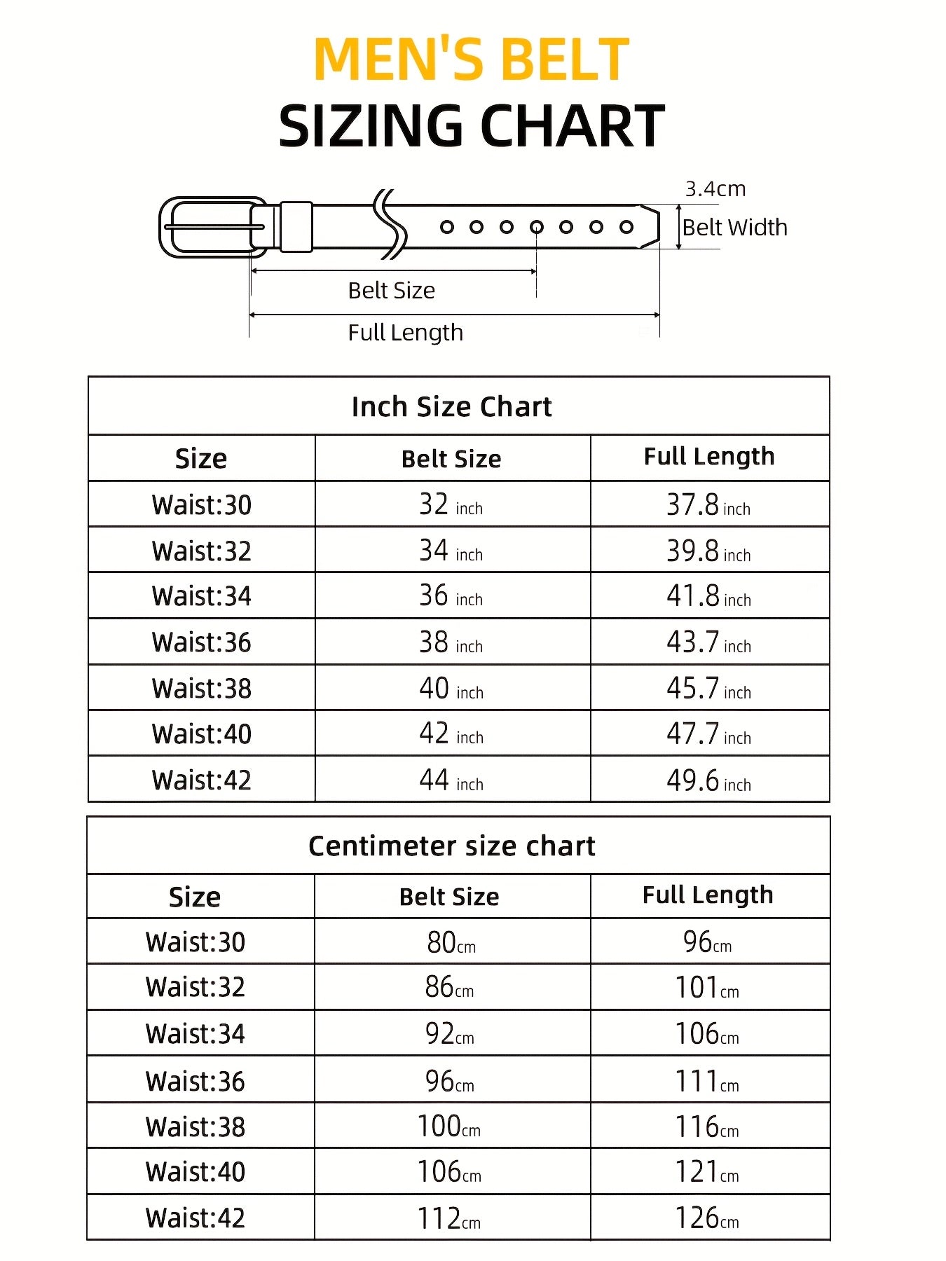 [Classic Men's Leather Belt] Classic & Fashion Men's Leather Belt | Single Prong Buckle for Jeans, Pants, Work & Business - Gift for Dad & Husband Beauty Fashion