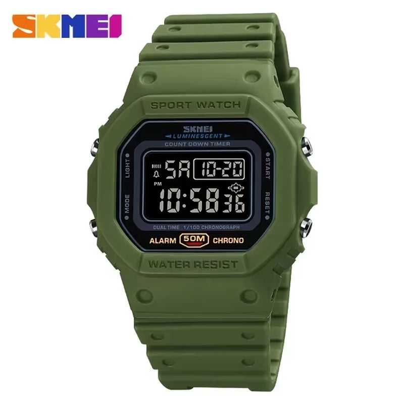 1628 Luxury Digital Men Watches Sports Waterproof Electronic Mens Wristwatches Military Back Light Clock 1988 Reloj Hombre