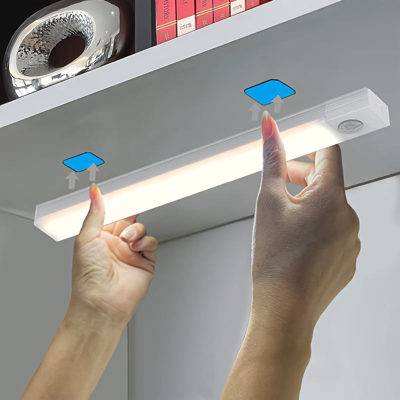 Rechargeable Motion Sensor LED Light Strip with Human Body Detection, Magnetic Adhesive & USB-Powered Smart Lighting - Cordless Floor/ Ceiling/ Wall Light for Kitchen, Wardrobe, Stairs, Hallway - Energy-Efficient LED Tube Lig Beauty Fashion