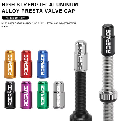 Bicycle Tire Valve Cap Aluminum Alloy CNC MTB Road Bike Tube Tyre Gas Nozzle Cover for FV Presta Valve Dustproof