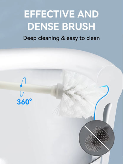 Plastic Toilet Brush with Standing Base Long Handle Toilet Cleaning Brush for WC Bathroom Accessories Cleaning Tools