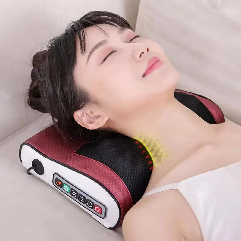 Multi Functional Neck and Shoulder Massager Household Neck and Back Kneading Tool with Multiple Adjustable Hot Compress Massage