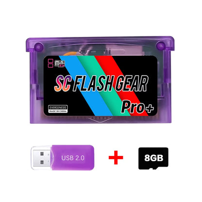 SCFW V1.5 Mini SC Card 1000+ in 1 Flash GBA Card for GBA GBC GB NES with Adapter with 8G TF Card Game Console Accessories