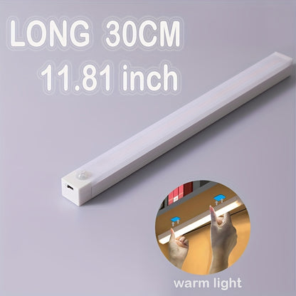 Rechargeable Motion Sensor LED Light Strip with Human Body Detection, Magnetic Adhesive & USB-Powered Smart Lighting - Cordless Floor/ Ceiling/ Wall Light for Kitchen, Wardrobe, Stairs, Hallway - Energy-Efficient LED Tube Lig Beauty Fashion