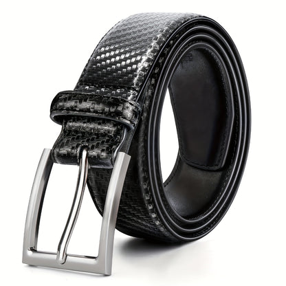 [Classic Men's Leather Belt] Classic & Fashion Men's Leather Belt | Single Prong Buckle for Jeans, Pants, Work & Business - Gift for Dad & Husband Beauty Fashion