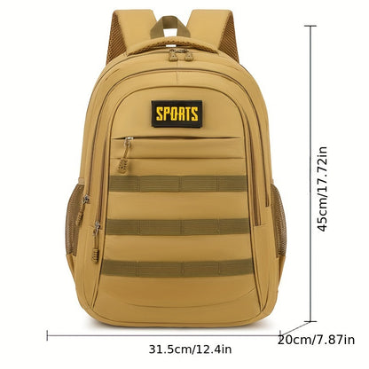 Multi-Pocket Tactical Backpack - Lightweight Nylon Sport & Outdoor Bag for Men and Women, Adjustable Straps, Camo Design, Ideal for Travel, Camping, and Gifts, Outdoor Backpack Beauty World Shop