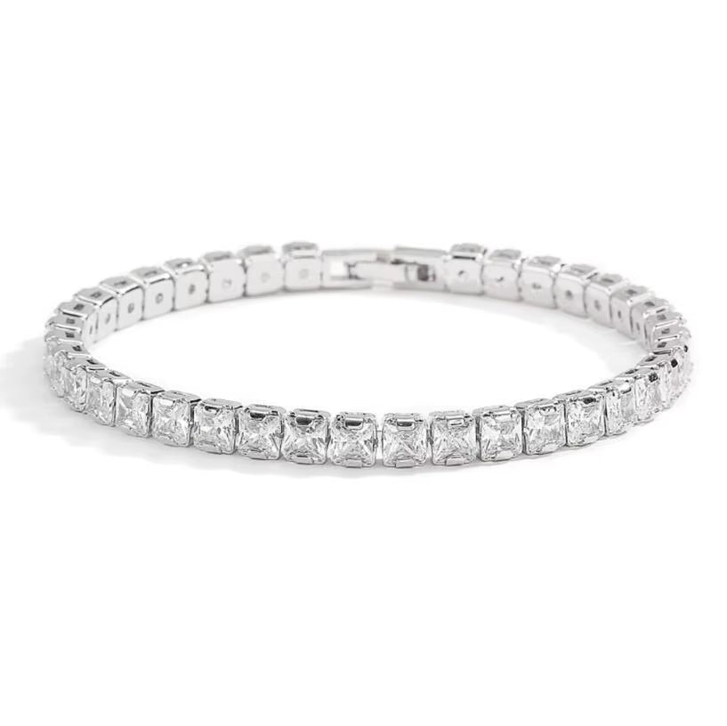 Solid 18K 14K Gold Moissanite Tennis Bracelet for Women D VVS1 round 925 Sterling Silver Luxury Bracelet for Engagement