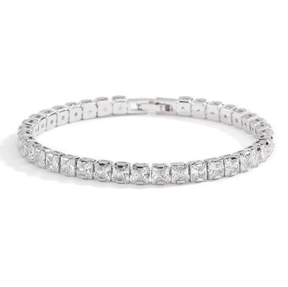 Solid 18K 14K Gold Moissanite Tennis Bracelet for Women D VVS1 round 925 Sterling Silver Luxury Bracelet for Engagement