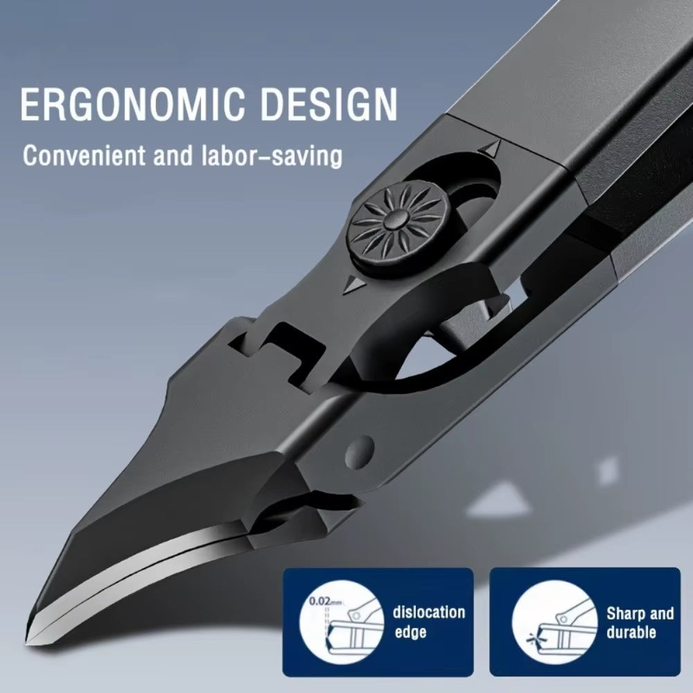 Professional Super Sharp Slanted Nail Clippers Opening Anti-Splash Nail Clipper Stainless Steel Toenail Pliers Manicure Tools