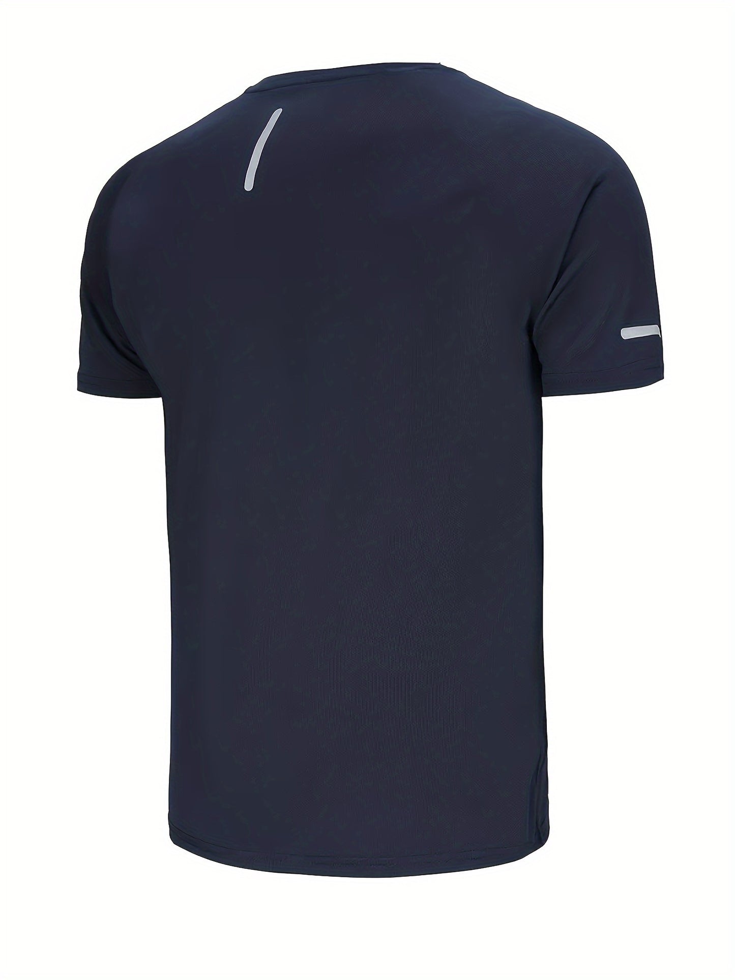5pcs Solid Color Short Sleeve T-shirt, Men's Breathable Quick-Dry Crew Neck Top For Summer Sport & Casual Wear Beauty World Shop