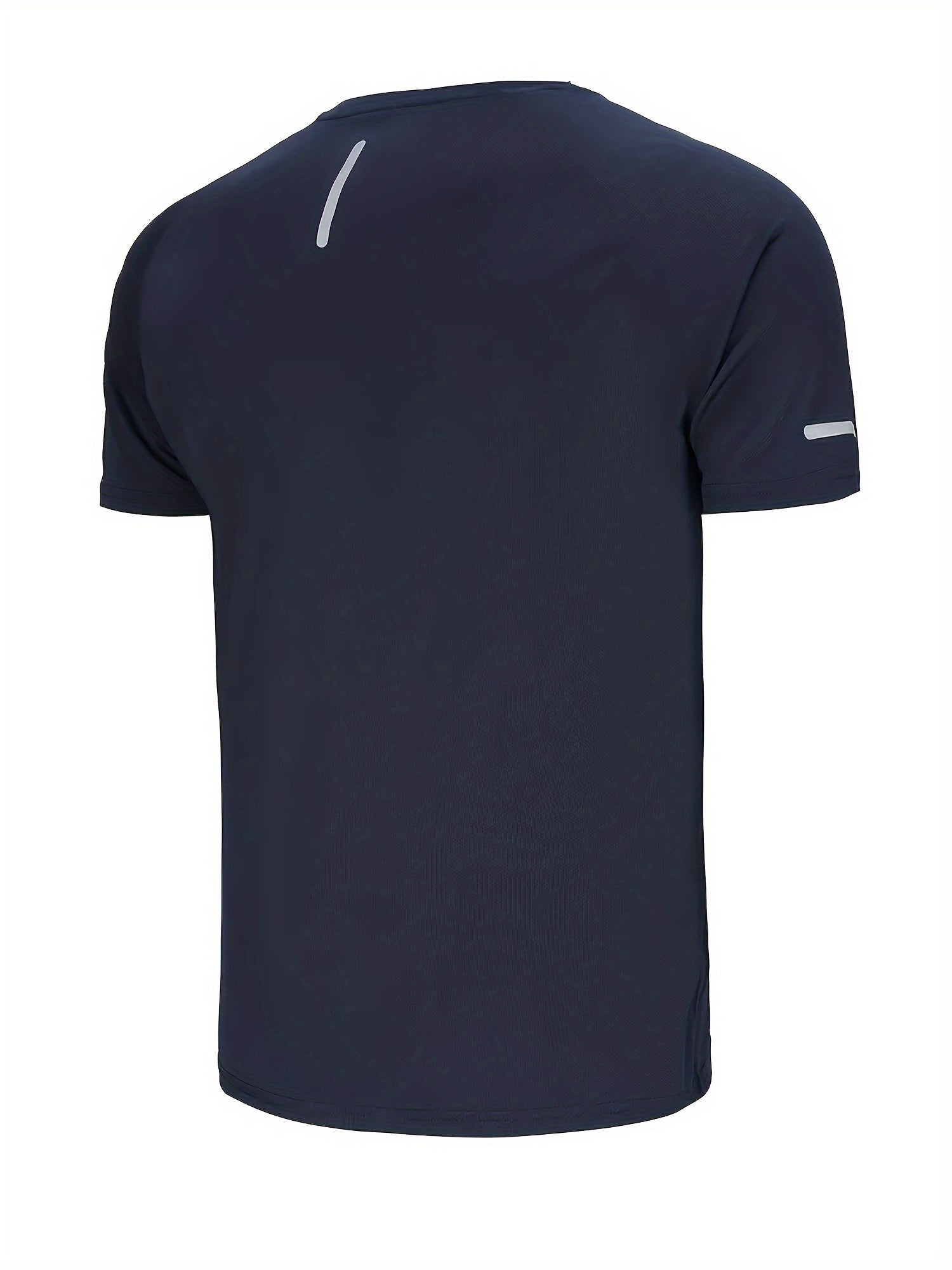 5pcs Solid Color Short Sleeve T-shirt, Men's Breathable Quick-Dry Crew Neck Top For Summer Sport & Casual Wear Beauty World Shop