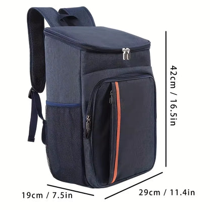 Double Shoulder Insulated Bag Large Capacity Durable Outdoor Picnic Camping Sports Backpack Oxford Cloth Insulated Cold Ice Bag
