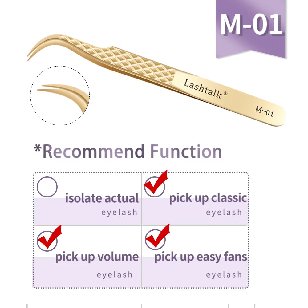 Eyelash Extension Tweezers Makeup Tools from Nagaraku Stainless Steel Non-Magnetic Volume Fakelashes Supplies Accurate