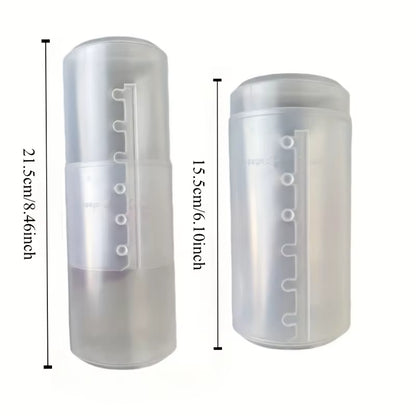 Adjustable Height Large Capacity Makeup Brush Organizer - Portable Waterproof Transparent Plastic Storage Box with Dustproof Lid