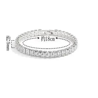 Solid 18K 14K Gold Moissanite Tennis Bracelet for Women D VVS1 round 925 Sterling Silver Luxury Bracelet for Engagement