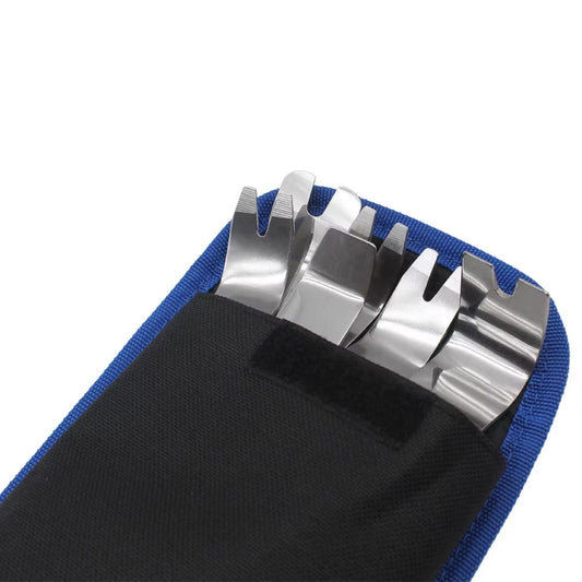 Car Inner Removal Tool 6Pcs Kit Auto Car Radio Door Clip Panel Audio Removal Installer Pry Tool with Canvas Bag