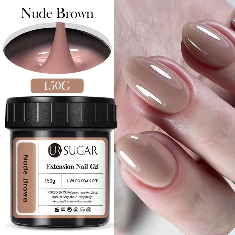 150G Quick Extension Gel Pink Jelly Milky White Camouflage Finger French Hard Gel UV LED Gel Nail Art Design Manicure