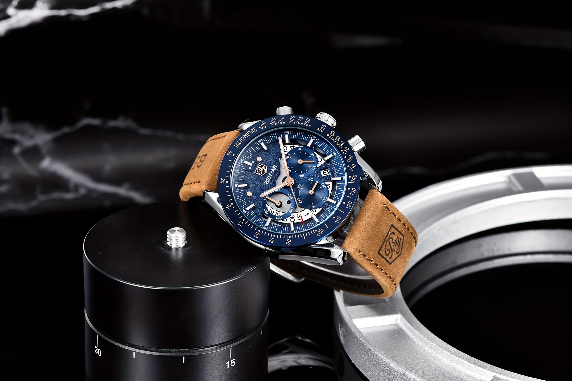 BENYAR Watches For Men Analog Quartz Chronograph Luminous Big Face Mens Watches Business Work Sport Casual Fashion Designer Dress Men'S Wrist Watches Elegant Gift For Men Beauty World Shop