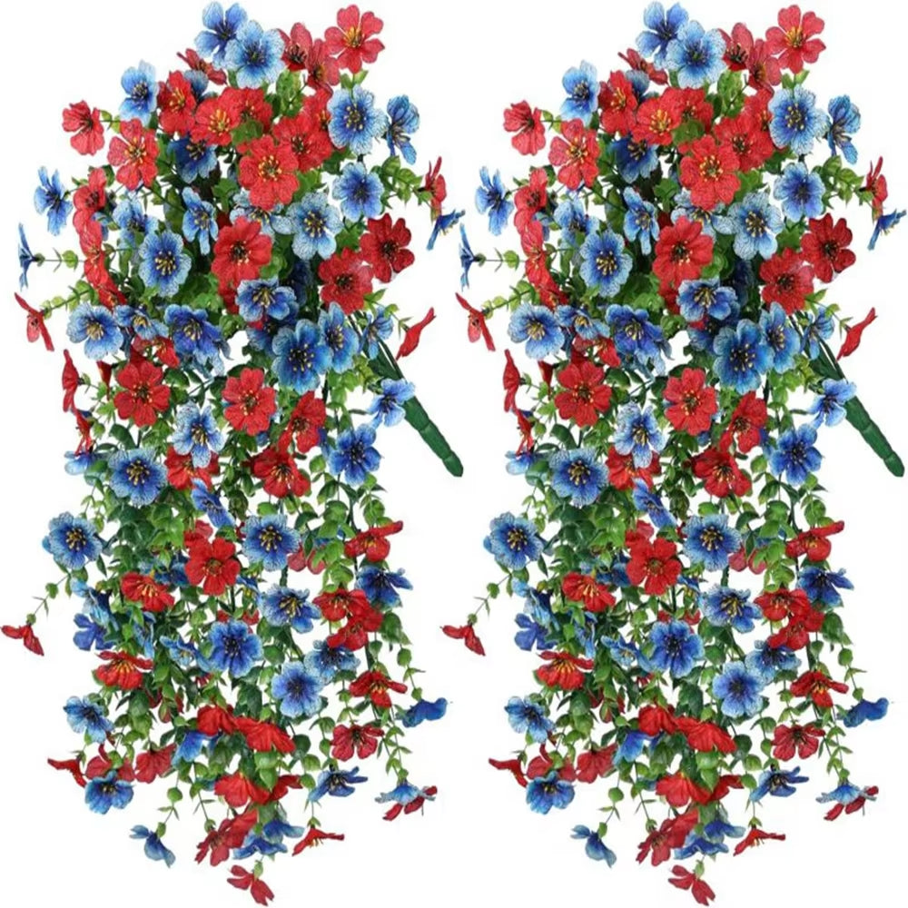 Artificial Flowers Rattan Morning Glories Vines Outdoor Wedding Wreath Bridal Arch Home Room Yard Festival Decor Diygarden Party