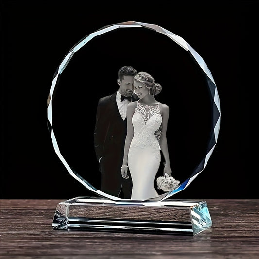 Custom Crystal Photo Frame Sports Trophy - Personalized Acrylic Desk Ornament, Perfect for Sport Memorabilia Display, Graduations & Special Occasions - DIY Engraved Sports Glass Album Decor with Gift Box Beauty World Shop