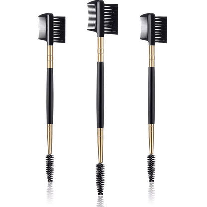 3 Pcs Eyelash Comb Eyelash Shaper and Eyebrow Brush Dual Comb Double Head Eyebrow Eyelash Makeup Grooming Tool for Women Girls