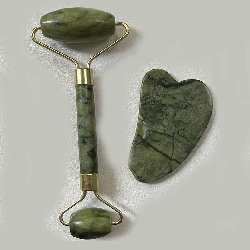2PCS Gua Sha Facial Stone Roller for Face Stone Gowoman Gousha Tool Stone for the Face Roller Massager Gua Sha Visage LBHL07