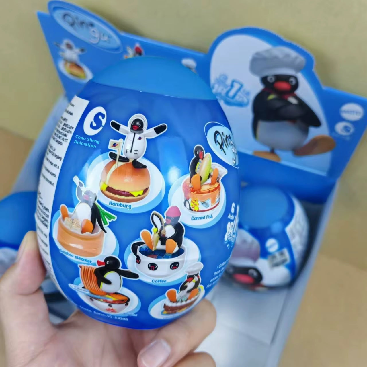 Anime Pingu Gashapon Blind Box Cute Surprise Mystery Boxes Figures Model Toys Cartoon Kawaii Desktop Decor Accessories Kid Gift