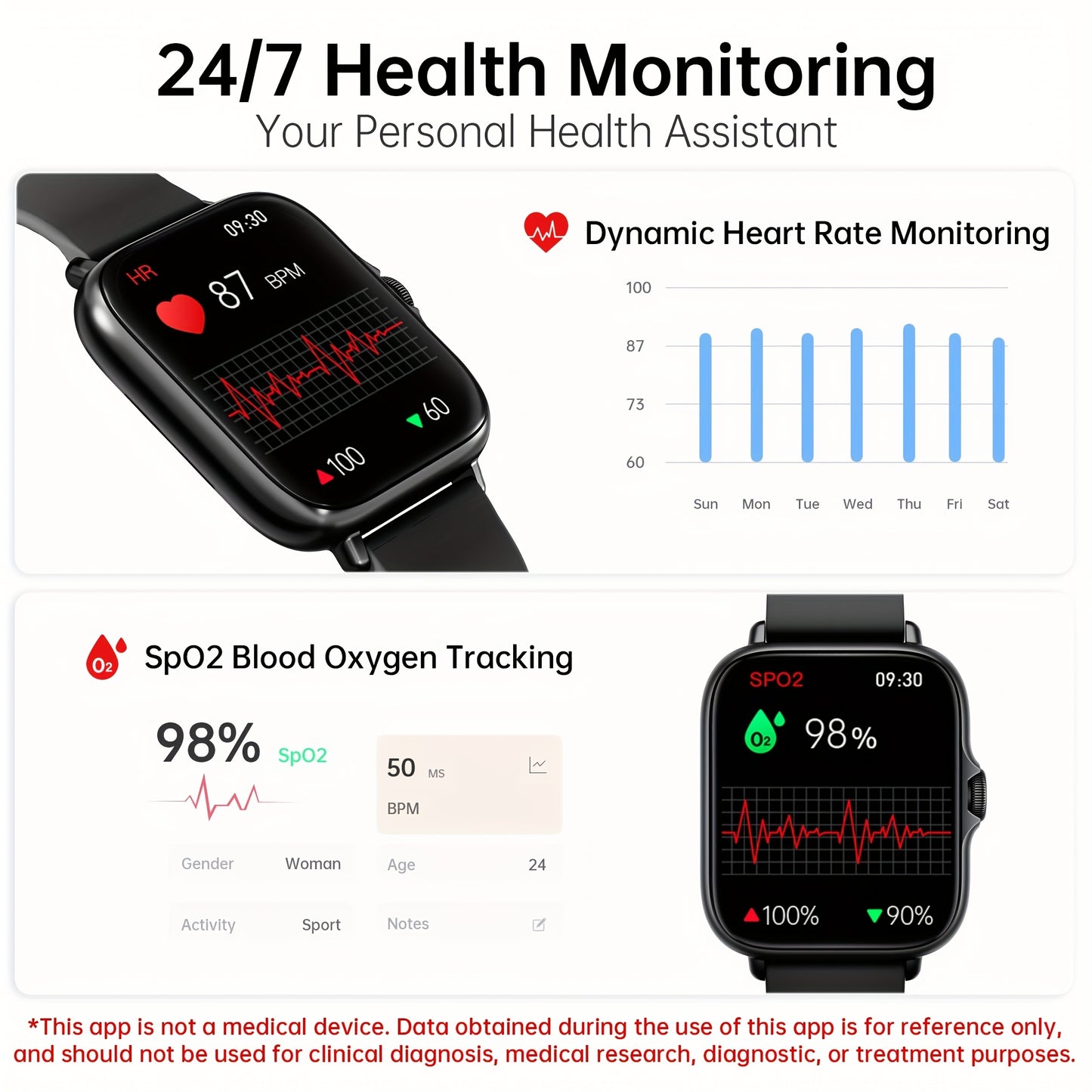 Sports Smart Watch, 1. 83'' Full Touch Screen Display with Message, Answer Make Call Smartwatch, Sleep Monitoring, Sports Pedometer, Information Alerts, for iPhone Android Phones, Smartbands Fitness Watch for Women Men Friend Beauty Fashion
