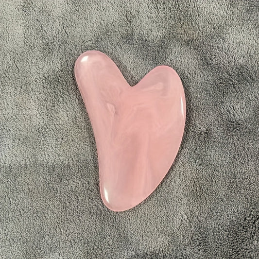 Heart-Shaped Massage Tool - Pastel pink Facial & Body Scraping board for Light Beige Care, Muscle Toning, Hair Removal - Durable & Easy-Clean Surface - Salon or Home Spa Use - Beauty Device, Massager for Body, Soothing Aesthe Beauty Fashion