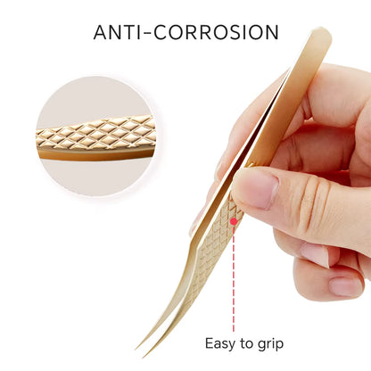 Eyelash Extension Tweezers Makeup Tools from Nagaraku Stainless Steel Non-Magnetic Volume Fakelashes Supplies Accurate