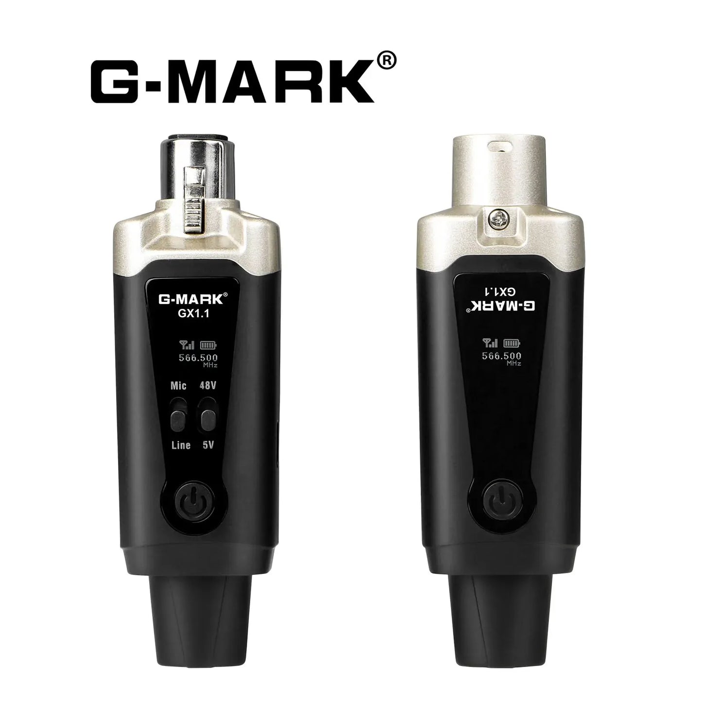 Wireless Microphone System  GX1.1 UHF XLR Adapter 16 Channels Audio Transmitter and Receiver for 48V Phantom Power Condens