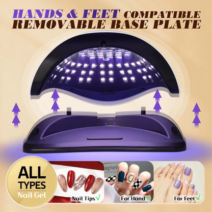 Professional 81LED Nail Lamp - Smart Sensor Auto-On/Off for 30S Fast Curing Gel Polish