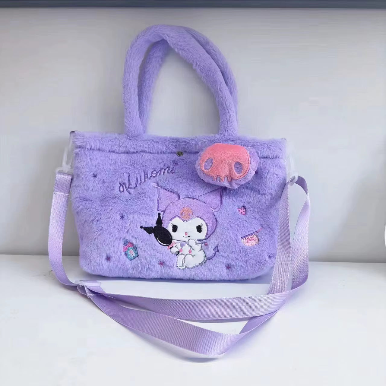 1Pc Sanrio Hello Kitty Plush Bag Kawaii Kuromi My Melody Cute Cartoon Anime Handbag Cinnamoroll Storage Tote Bags Women Gifts