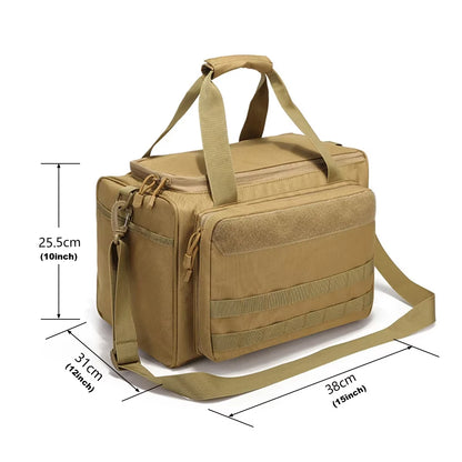 Gun Range Bag Tactical Molle Storage Pouch Men Multifunctional Pack Sports Shoulder Bag Outdoor Hunting Camping Climbing Bags