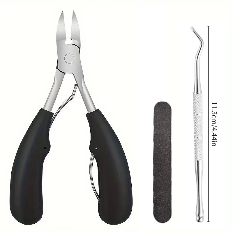 Professional Grade Concave Stainless Steel Nail Clippers for Thick Nails and Ingrown Toenails Sharp Curved Blade for Easy Trimmi