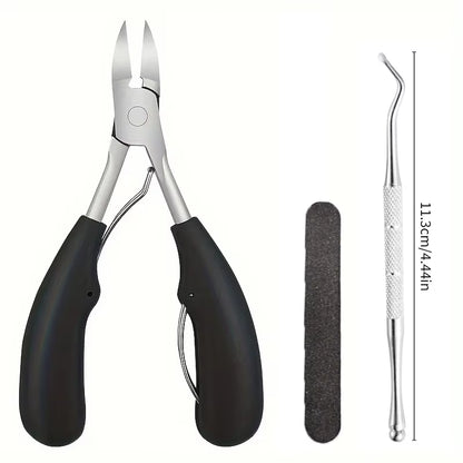 Professional Grade Concave Stainless Steel Nail Clippers for Thick Nails and Ingrown Toenails Sharp Curved Blade for Easy Trimmi