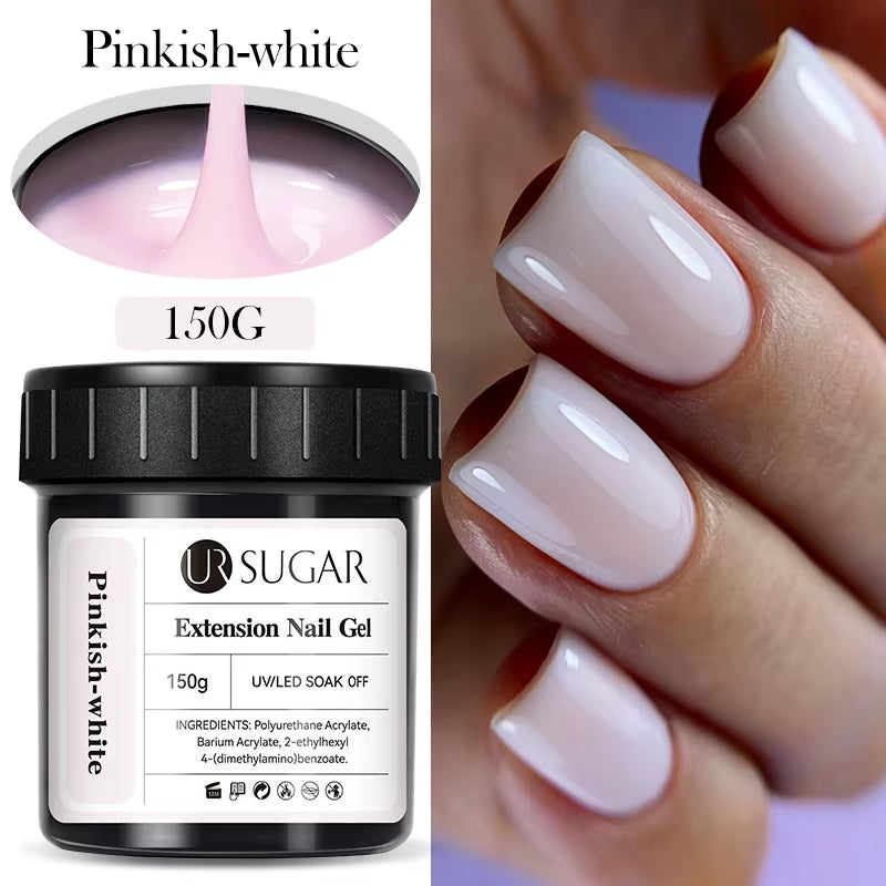 150G Quick Extension Gel Pink Jelly Milky White Camouflage Finger French Hard Gel UV LED Gel Nail Art Design Manicure