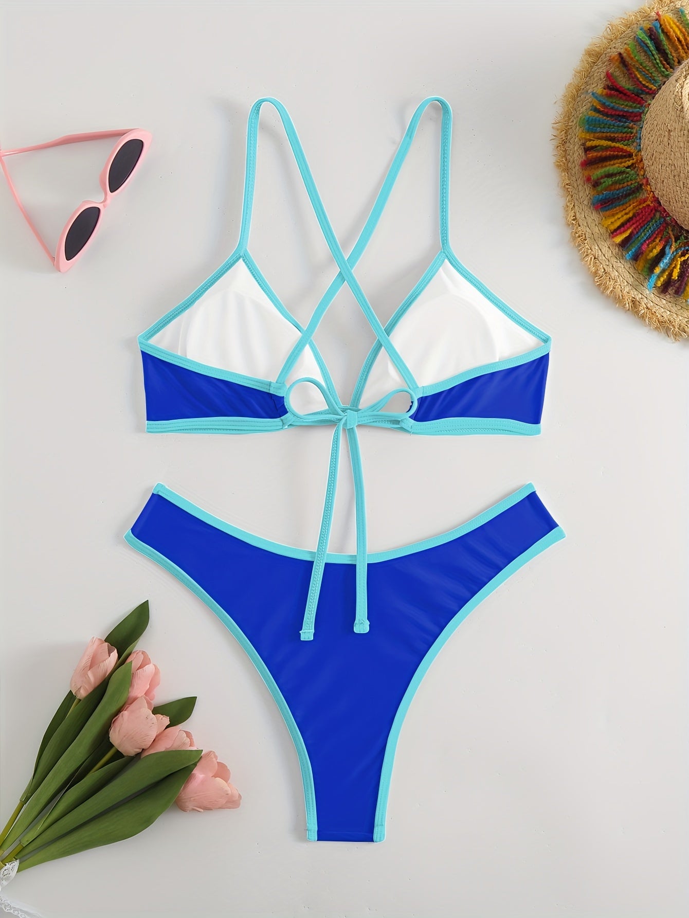 Women fashion swimsuit Sexy bikini Sport style Simple classic beach vacation photo bikini Beauty World Shop