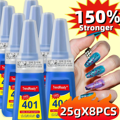 TrendReady 25g Nail Glue - Extreme Hold For Fake Nails & Tips, 30+ Days Wear, Smudge Proof, Salon Quality Kit Beauty World Shop