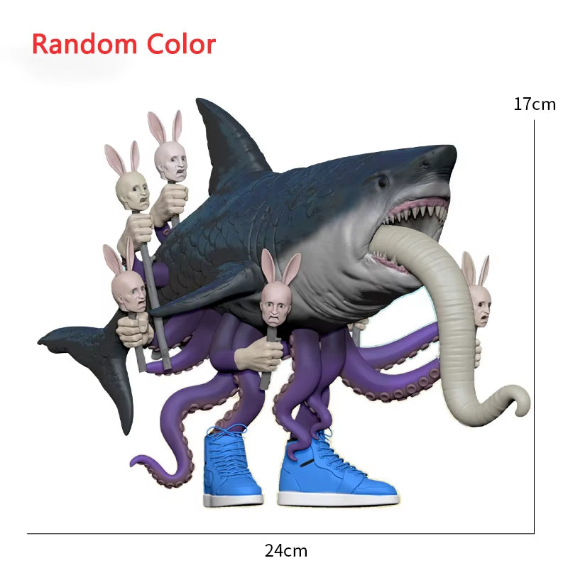 Creative Fun Italian Brainrot Elephant Shark Stitching Monster Tralalero Tralala Tung Doll Ornaments Combination Model Toy Gifts