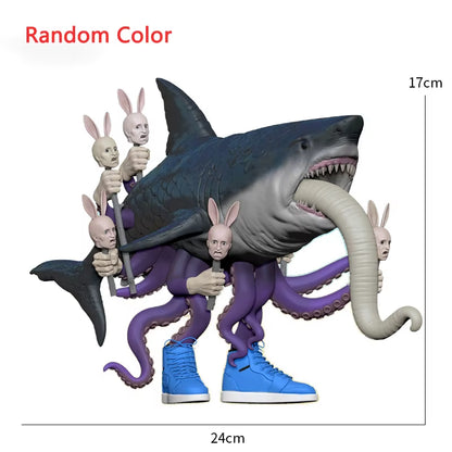 Creative Fun Italian Brainrot Elephant Shark Stitching Monster Tralalero Tralala Tung Doll Ornaments Combination Model Toy Gifts