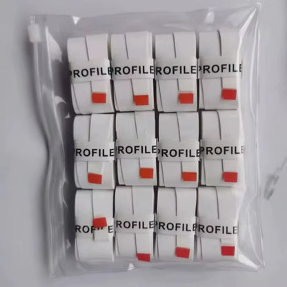 12PCS W Tennis Overgrip Sweat Band Absorption Tennis Badminton Racket Hand Glue Tennis Grip PU Non-Slip Overgrip