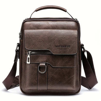 Fashionable High-End Vintage Shoulder Bag, Vertical Business Versatile Casual Crossbody Commuter Messenger Bag Beauty Fashion