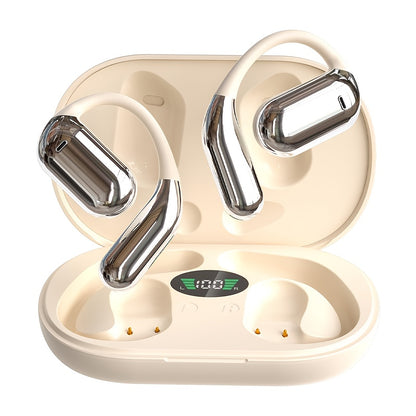 [50 Hours Wireless Sport Headphones] Wireless Headphones with Open Ear Design, Sport Earbuds Featuring Touch Volume Control, Built-In Microphone, And Ear Hooks. They Offer 50 Hours of Playtime And Come with an LED Display Cha