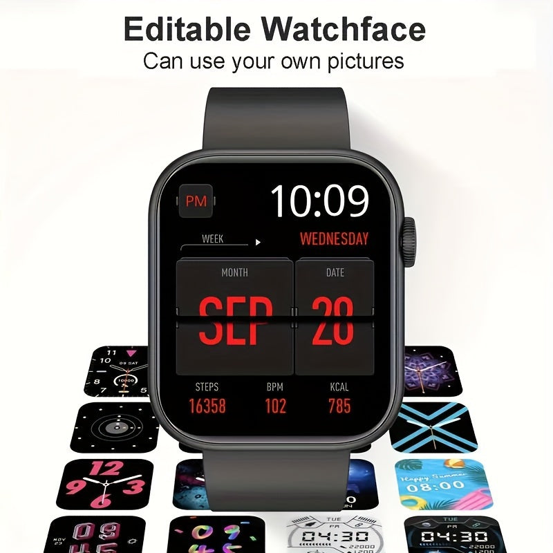 Smart Fitness Watch With 2.01" Color Screen, BT 5.3, Water Resistant, Multi-Sport Modes, Sleep Monitoring, And Fun Games Beauty World Shop