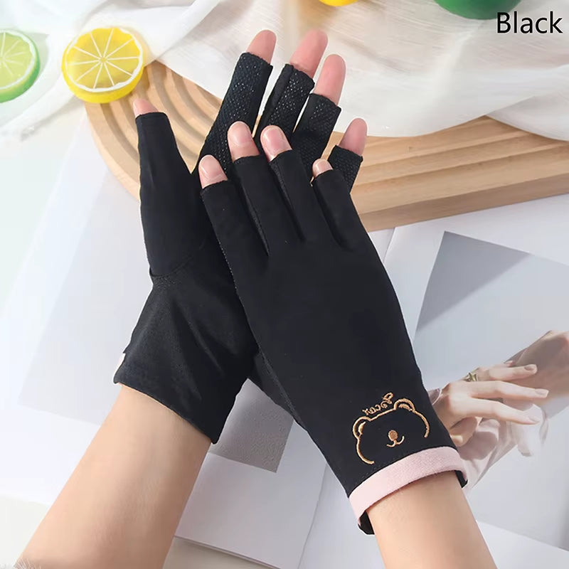 1 Pair anti UV Nail Gloves UV Gel Shield Glove Fingerless Manicure Nail Art Tools LED Lamp Nails Dryer Radiation Hand